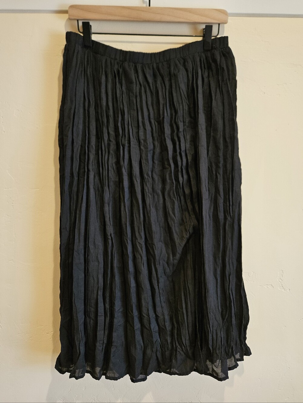 J. Jill Black Pleated Midi Skirt NWT